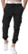 ZOEREA Herren Hosen Jogginghose Slim Fit Casual Chino Cargo Jogger Stretch Sporthose mit Taschen Streetwear Freizeithose Schwarz(Verbesserte Version),S