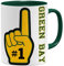 OM3 Number One #1 Green Bay - Tasse | Keramik Becher | 11oz 325ml | Beidseitig Bedruckt | Grün