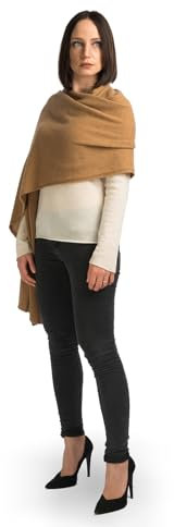 Dalle Piane Cashmere - Stola aus 100% Kaschmir - Made in Italy - für Frau, Farbe: Kamel, Einheitsgröße
