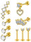 AVYRING 9 Stück Knorpel Ohrpiercing Stud Ohrstecker CZ Diamod Chirurgenstahl 16G Tragus Helix Piercing Ohrringe Gold