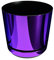 KORAD Vaso da fiori con sottobicchiere integrato - Decoro 086 - viola lucido, diametro 26 cm - Vaso per piante in plastica di alta qualità - Pentola di piante decorativo con fori di drenaggio