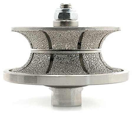 V30 Diamond Router Bit 1-1/4 inch Full Bullnose Profiler Wheel with 5/8-11 Thread for Granite Marble Countertop Edge