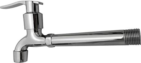 Wasserhahn für Ausgußbecken, Wandarmatur Gartenhahn Auslaufhahn Auslaufventil, Ventil 1/2'' (HV854) Hahn 19,5cm Lang mit Sieb.