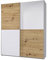 Schwebetürenschrank - Artisan Eiche Dekor Weiß matt - 170 x 196 cm