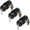 CML Hardware Keyed Alike Entry Door Knob, Matte Black Exterior Door Lock for Front Door and Entrance, Round Ball Handle, 3 Pack
