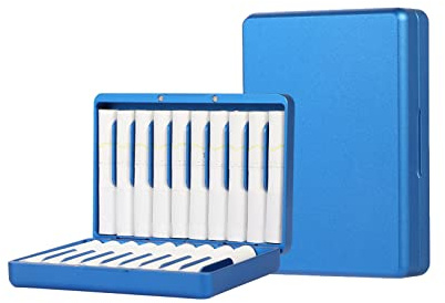 Mekeran Scatola portaoggetti in lega di alluminio per iQOS Heets/sigaretta, custodia protettiva rigida per la vita quotidiana e i viaggi (blu)