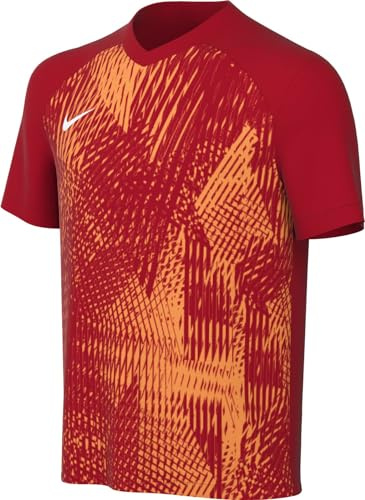 NIKE Unisex Y NK DF PRCSN VI JSY SS T-Shirt, University Red/Bright Citrus/White, XS