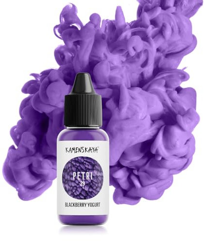 KAMENSKAYA Alcohol Ink für Epoxidharz Petri Art: Brombeer-Joghurt Alkohol Ink für Harz, 15 ml