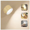 Wandleuchte Innen, Wandlampe mit USB-Ladeanschluss 3 Farbmodi 3 Helligkeitsstufen Led Wandleuchte Innen 360° drehbare Touch Control Wandlampen Kabellose Wandleuchten Farbe Woodgrain (1 Stück)