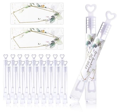 BOFUNX 50 Stücke Seifenblasen Hochzeit mit Seifenblasen Aufkleber Wedding Bubbles für Hochzeit Geburtstag Verlobung Valentinstag Party Gastgeschenk