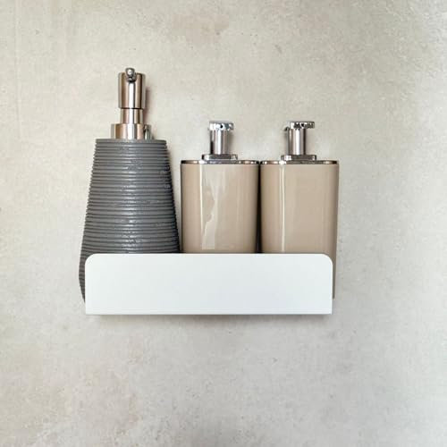 Emp0riux7 Mensola Doccia Senza Foratura dal Design Moderno-Porta Bagnoschiuma da Doccia, Portasapone Doccia Adesivo Pratico ed Elegante