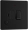 BG Electrical Switched Fused Connection Unit with LED Power Indicator and Flex Outlet, Fused Spur Switch, Double Pole, Screwless Front Plate, Slim Profile, Premium Flatplate, Matt Black, 13A, FFB53