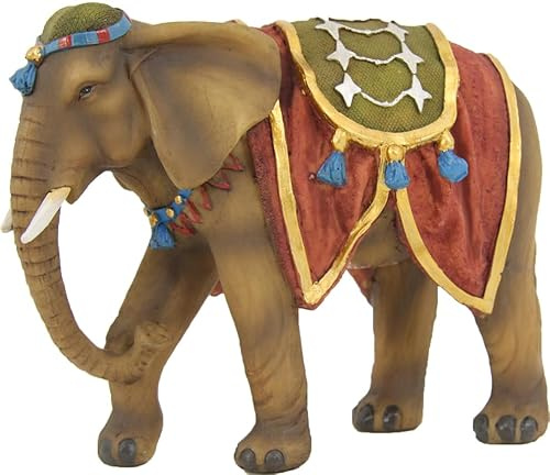FADEDA Elefant/Höhe:13 cm/handbemalt/detailgetreue Krippen Figuren - Weihnachten Tisch Dekoration Krippe Zubehör