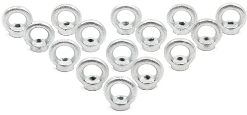 Alfa Logistik Dado ad Anello M6 Zincata Confezione da 15 - Occhiello per Gru - Occhiello di Ancoraggio - Dado ad Occhiello - Dado ad Occhiello - Dado a Occhiello