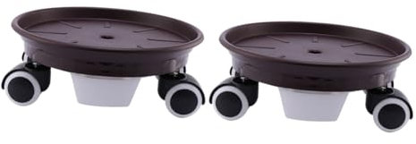 YARNOW 2 Piezas Base De Maceta Macetas Macetero De Interior con Ruedas Maceteros con Ruedas Soporte para Plato De Jardinera Bandeja De Maceta Planta Soporte De Placa Páginas