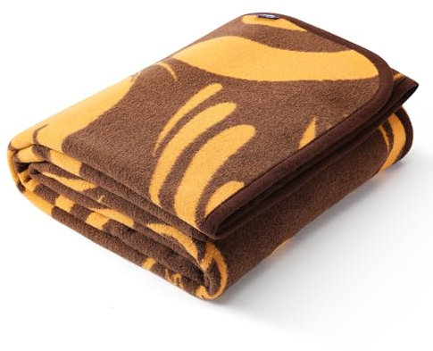 ACUSHLA Merino 58% Wolldecke Decke Kuscheldecke Große Super Soft Sofadecke Wohndecke Tagesdecke Bettüberwurf Warme Gehäkelte Winter Blanket (160x200 cm |Regenwaldbraun)