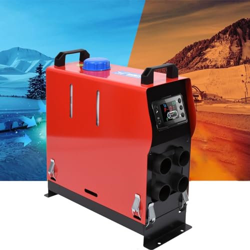 AEJBD Calentador de Aire diésel, Calentador de estacionamiento Todo en uno de 12 V/24 V y 5 kW, con Control Remoto, Monitor de termostato LCD, silenciador y Salida de Aire Grande (Color: 12 V)