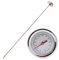 Thermomètre à compost de sol - Thermomètre de jardin - Thermomètre de sol en acier inoxydable - Thermomètre à compost - Thermomètre d'extérieur pour le jardinage