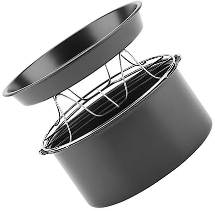 Holibanna Conjunto De Accesorios Para Freidora De Aire Pan Para Hornear y Rejilla De Inoxidable Para Cocinar y Hornear Freidoras De Aire