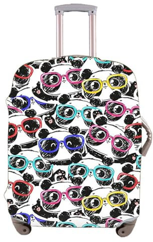 TYXHXTF Kofferhülle, Elastisch Reise Kofferschutzhülle, Reisekoffer Hülle Kofferschutz, Waschbarer Gepäck Abdeckung, Luggage Cover (Panda, L)