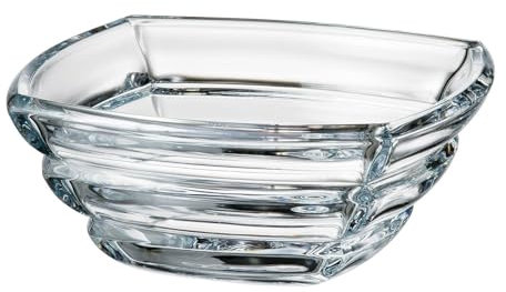 Generico Crystalyte Bohemia Segment Centro de mesa de cristal, 32 cm, transparente