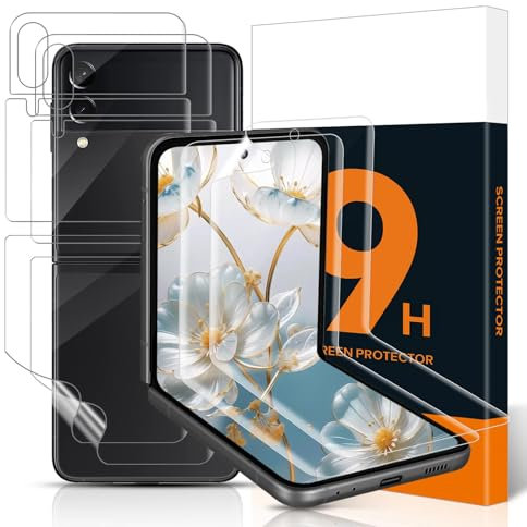Carantee 2 Pièces Doux TPU Verre Trempé pour Samsung Galaxy Z Flip 3 5G, Anti-bulle HD Galaxy Z Flip 3 Doux protection écran, Sensible au Toucher Film souple vitre protection pour Z Flip 3 5G