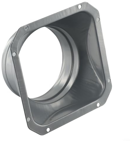 Entlüftungsflansch aus Metall mit Schraubenlöchern und temperaturbeständig (100 mm)