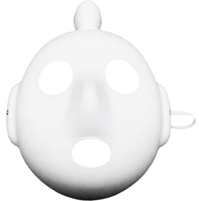 Papiermasken Basteln Weiße Vollgesichtsmasken zum Bemalen, DIY Papiermaché Masken für Kunst, Cosplay, Fasching, Karneval und Party