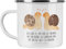 Mr. & Mrs. Panda Camping Emaille Tasse Schnecken Liebe - Geschenk, Kaffee Blechtasse, Outdoor Becher, zufrieden, Paar, Campingtasse, Freundin,