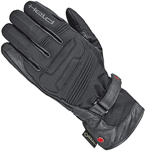Held Motorradhandschuhe lang Motorrad Handschuh Satu II Damen Gore-Tex® Handschuh schwarz 8, Tourer, Ganzjährig, Leder/Textil