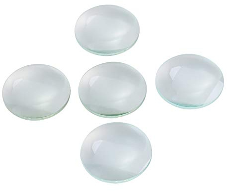 UKCOCO 5pcs Double Convex Glass Lens Optische Linse 50mm Durchmesser 100mm Brennweite für Labors