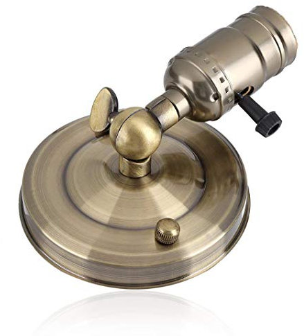 Xrten Portalámparas retro Lámpara de pared vintage E26 E27 con interruptor para casa, bar, restaurantes, cafeterías, cocina ect