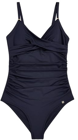 NEXT Damen Figurformender Badeanzug Mit Animalprint Marineblau EU 36 (UK 8)