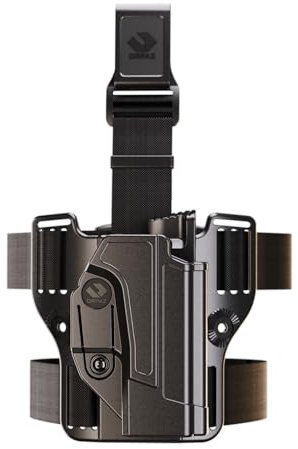 Orpaz C-Series CZ P10C & CZ P10F Holster Compatible with CZ P10C & CZ P10F Right-Hand OWB Holster, Level II Retention, Drop-Leg Holster - Unisex - Will Secure Your Handgun with a Tactical Appearance