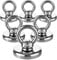 Stark Neodym Ösenmagnet, Zugkraft 95LB(43KG) Starke Neodymium Magnet runder Seltenerdmagnet N52 Magnet Hake mit Senkloch-Augenschraube für Magnetfischen, Schatzsuche, 32 mm Durchmesser, 6pcs