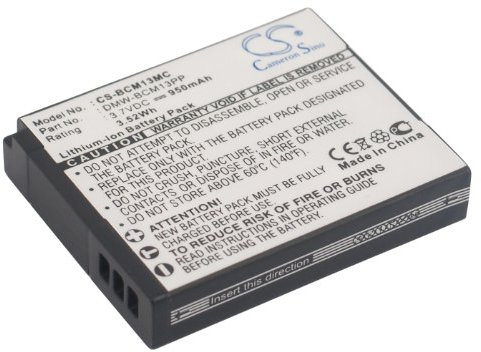 Rechargeable battery compatible with Panasonic DMW-BCM13E 950mAh Li-Ion