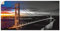 ARTland Wanddeko Wandtattoo selbstklebende Vinylfolie 100x50 cm Architektur Brücken Fotografie Schwarz/Weiß The Golden Gate Bridge S6ES