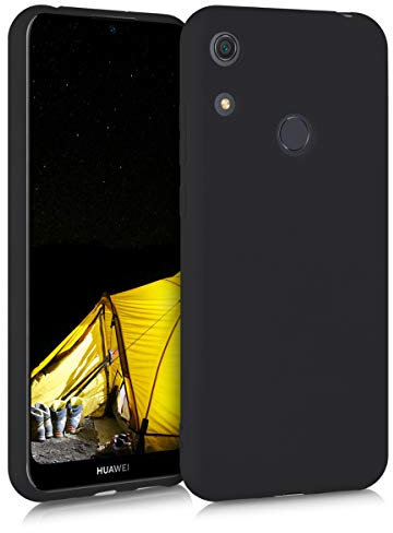 kwmobile Hülle kompatibel mit Huawei Y6s (2019) Hülle - weiches TPU Silikon Case - Cover geeignet für kabelloses Laden - Schwarz matt