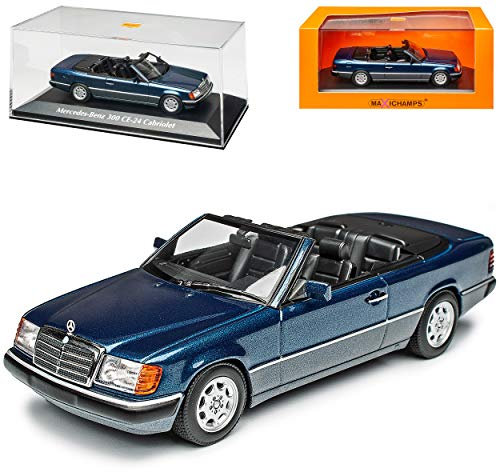Mercedes-B E-Klasse 300 CE W124 A124 Cabrio Blau Metallic 1984-1997 1/43 Minichamps Maxichamps Modell Auto mit individiuellem Wunschkennzeichen