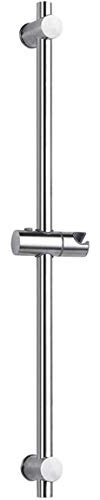Drenky Barre De Douche 80 cm, Colonne De Douche en Acier Inoxydable 304 Rail de Douche Avec Support Pommeau de Douche Réglable en Hauteur et en Angle, Chrome Poli, 800 mm de Hauteur Totale