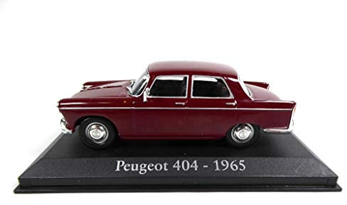 OPO 10 - Auto 1/43 kompatibel mit Peugeot 404 1965 Burgunder Farbe (RBA44)