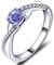 YL Verlobungsring Ehering 925 Sterling Silber mit Tansanit Zirkonia Dezember Geburtsstein Unendlichkeit Ring für Damen（Größe 52）