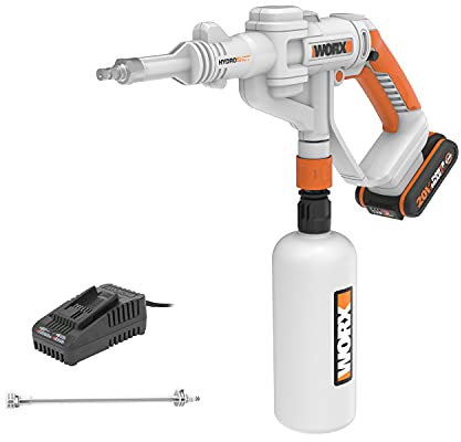 WORX Cordless Handheld Sprayer, WP650E 20V Portable Sanitizing Sprayer, Disinfectant Fogger, 1L Graduated Bottle, 1pcs Spray Nozzle & Short Lance Kit, PowerShare,1 * 2.0Ah Battery, 1 * 2A Charger