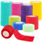NiHealth 8PCS Self-Adhesive Cohesive Bandage Elastic Wrap Tape Assortment 5-Yard 2.54/5.08/7.62/10.16cm Rolls Breathable Wound Tapes First Aid Athletic Sports Bandage for Wrist Ankle (Mixed Colors)