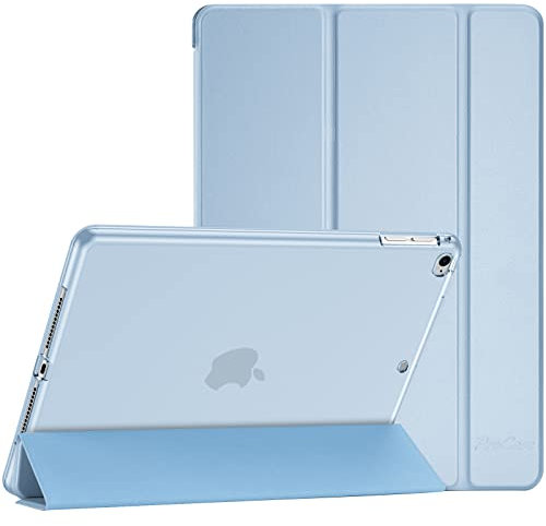 ProCase Custodia per iPad 9.7 2018 2017, iPad 6a/5a Generazione Cover, iPad Air 2 Cover, iPad Air Cover Flessibile Morbida TPU Copertura Traslucida Smerigliata Ultra Sottile -Azul Celeste