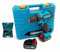 Vokot TM-331D Trapano avvitatore senza fili con doppia batteria a litio ricaricabile da 2Ah, 18V 21 accessori
