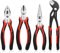 MAXPOWER 4 Piece Set: 8-Inch Lineman, Diagonal Cutting & Long Nose Pliers, 10-Inch Groove Joint Pliers