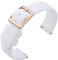 ANNEFIT Uhrenarmband 18mm Silikon, Schnellverschluss Kautschuk Armband mit Roségold Schnalle für Herren Damen (Weiß)