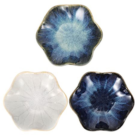Kichvoe Geschirr 3Pcs Keramiksaucengerichte Gewürzgerichte Beilagen Sushi Diping Bowl Appetizer Teller Servierschale Schale Schüssel Schüssel Geschirrtuch