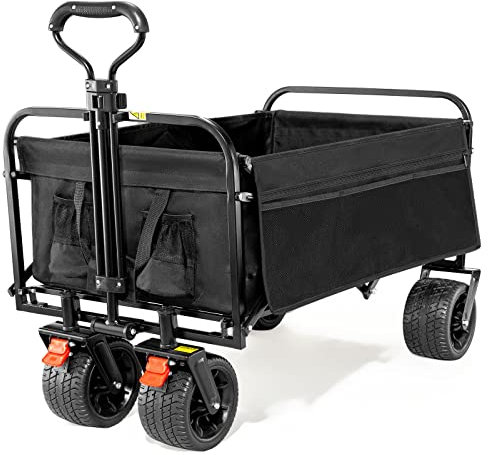 BedStory Faltbarer Wagenwagen, zusammenklappbar, für den Außenbereich, Strandwagen